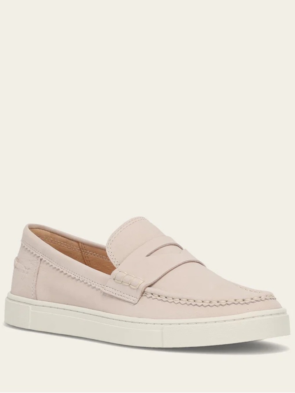 Frye Ivy Leather Sneaker Loafer in Ivory